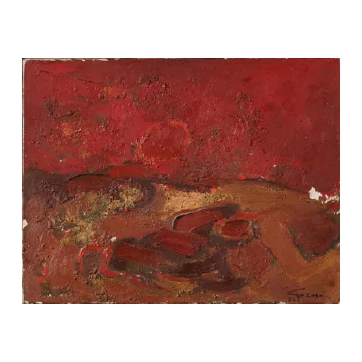 Andalusi peinture à l'huile Antonio Guanse paysage andalou scène pittoresque Espagne art moderne