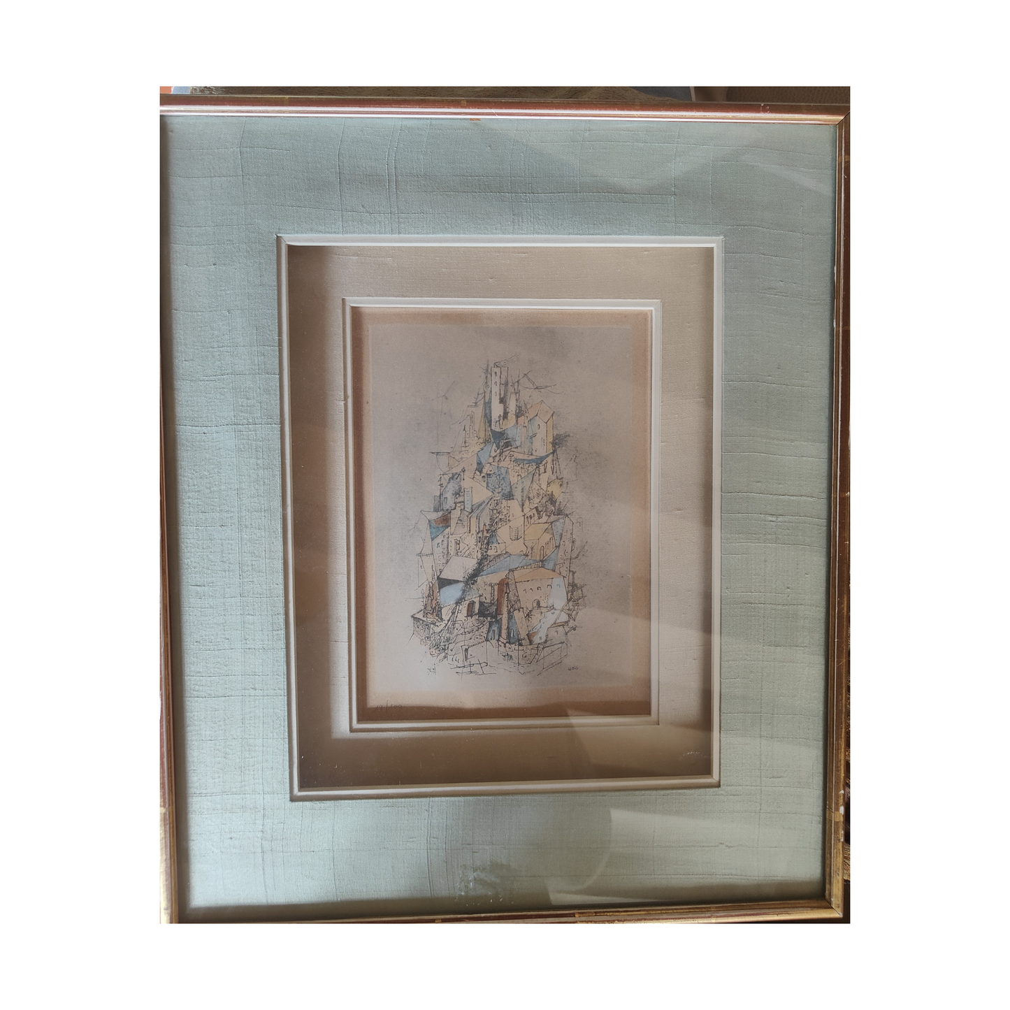 Composition gravure estampe rehaussée Wols Otto art abstrait informel allemand 1993 37x44 cm 650 euros