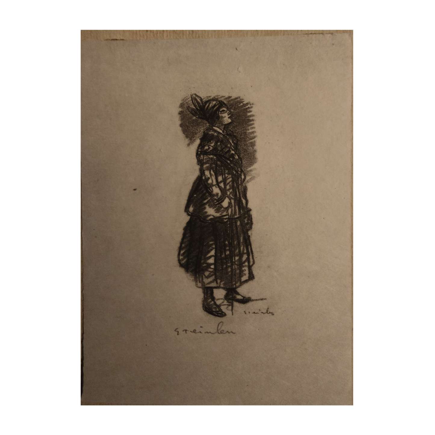 Remarque 24 gravure Théophile Steinlen illustration artistique scène urbaine personnages art graphique XIXe-XXe siècle