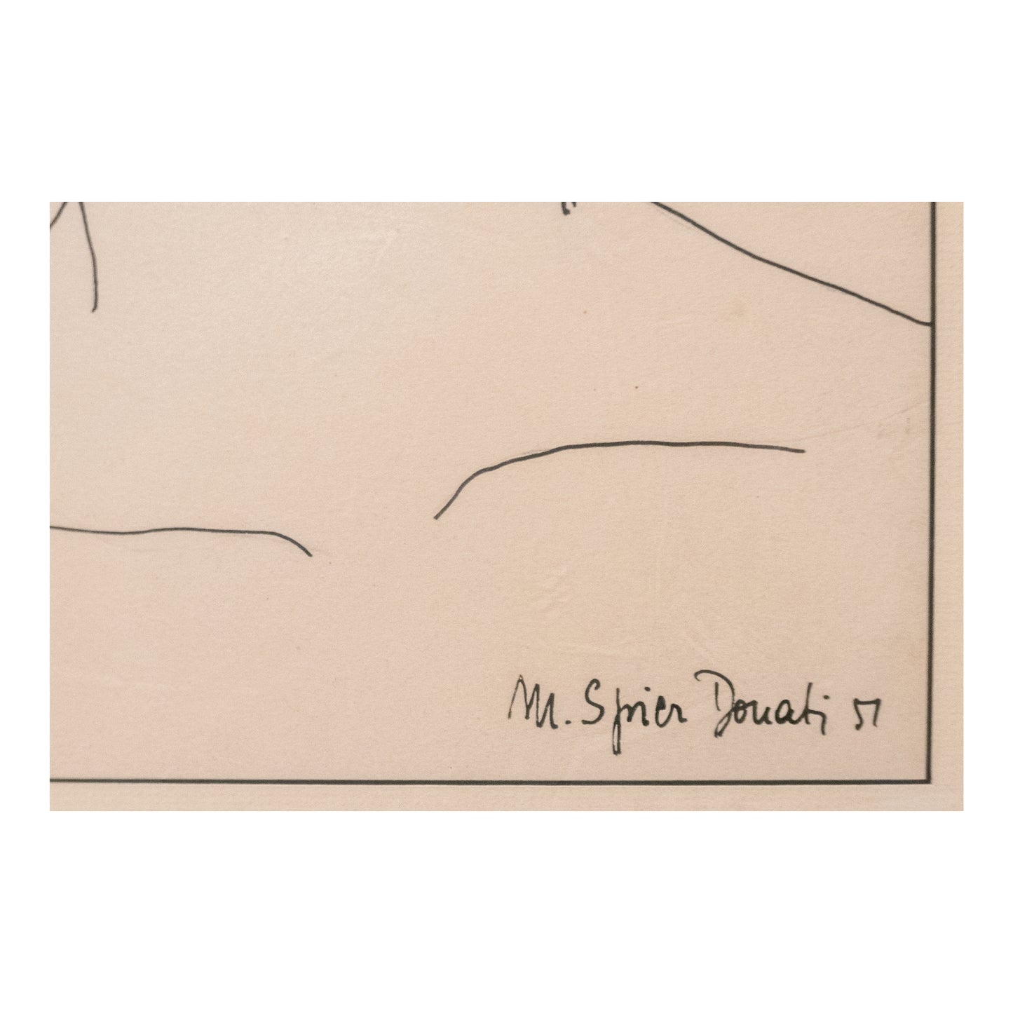 Portrait de Femme dessin feutre Marianne Spier-Donati portrait féminin art moderne authentique 300 euros