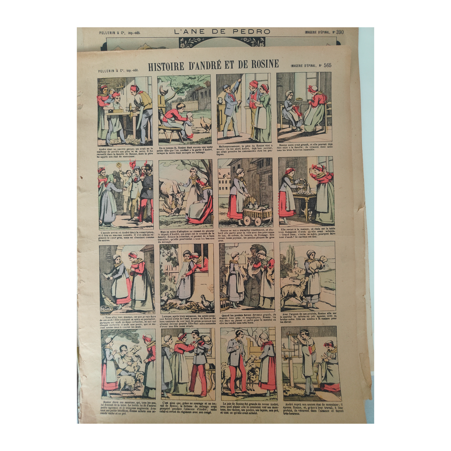 Image d'Épinal Pellerin gravure populaire française XIXe siècle folklore authentique