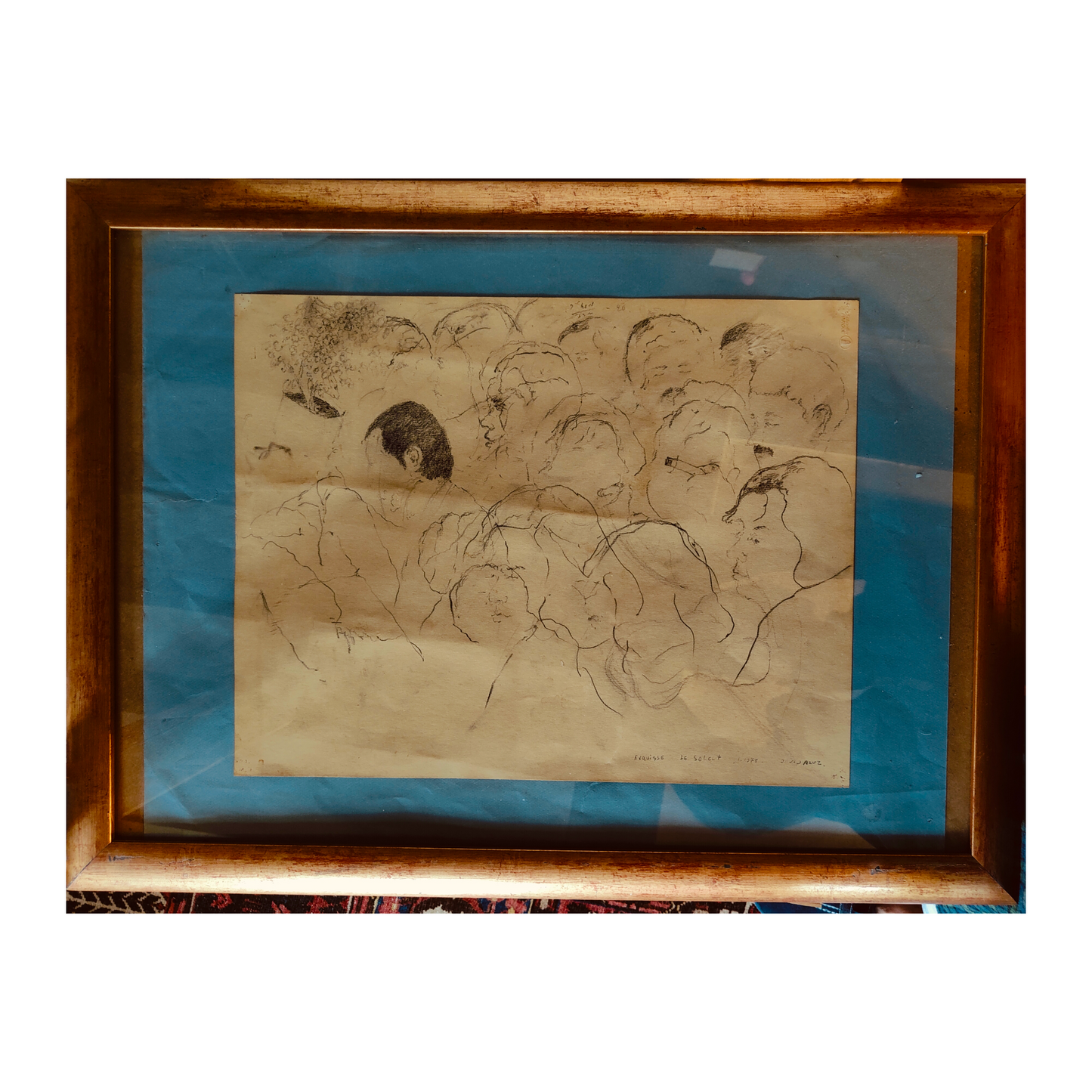 Le Select Esquisse dessin David Azuz café Montparnasse scène parisienne art moderne français 350 euros