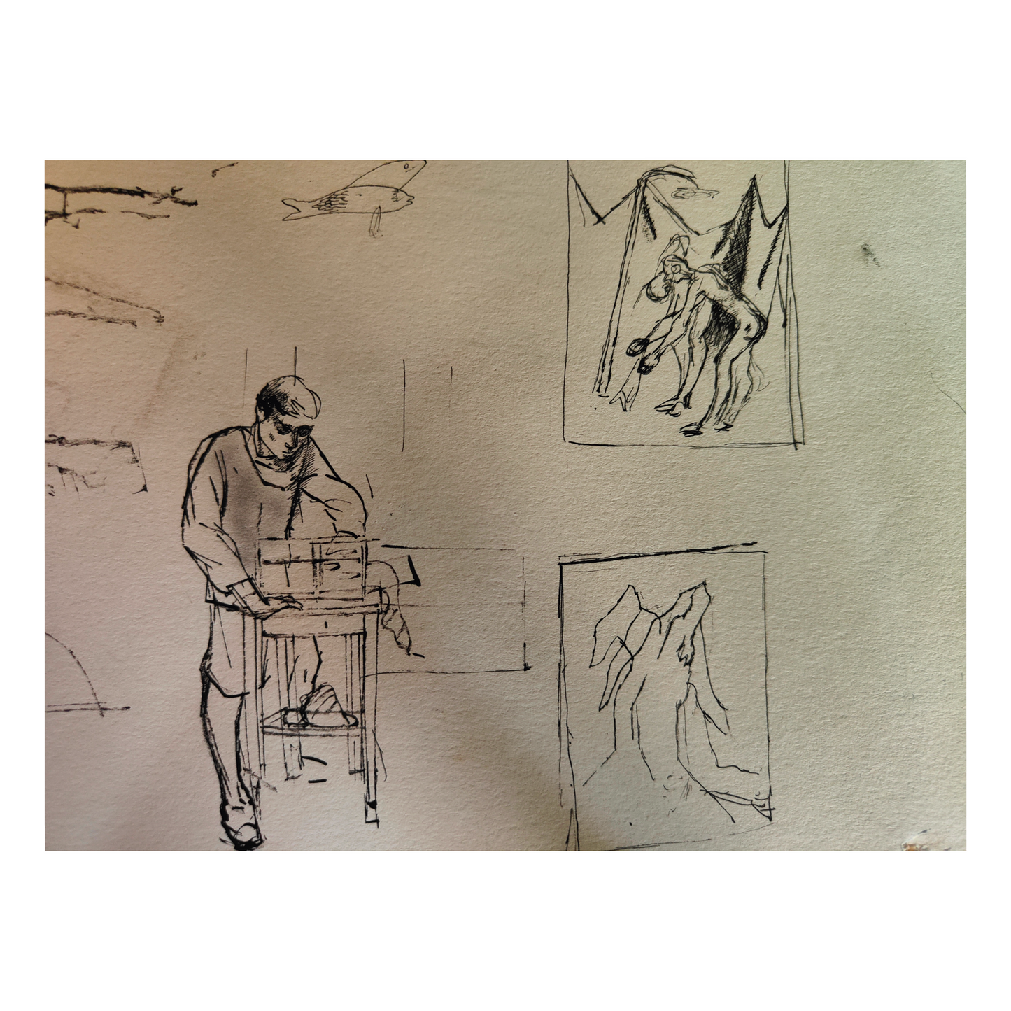 Notebook dessin John Heliker encre sur papier carnet croquis illustration artistique art graphique contemporain
650 euros