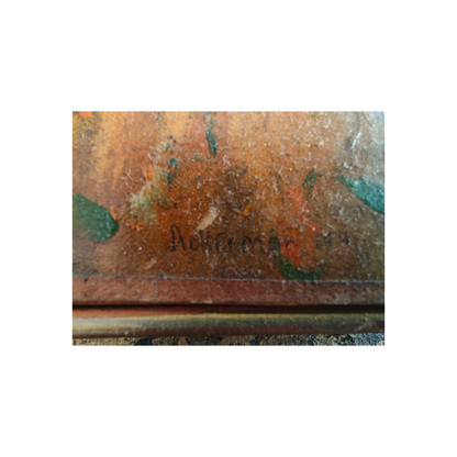 Travaux des Champs huile sur toile Paul Ackerman scène rurale art français 16x22 cm 550 euros signature