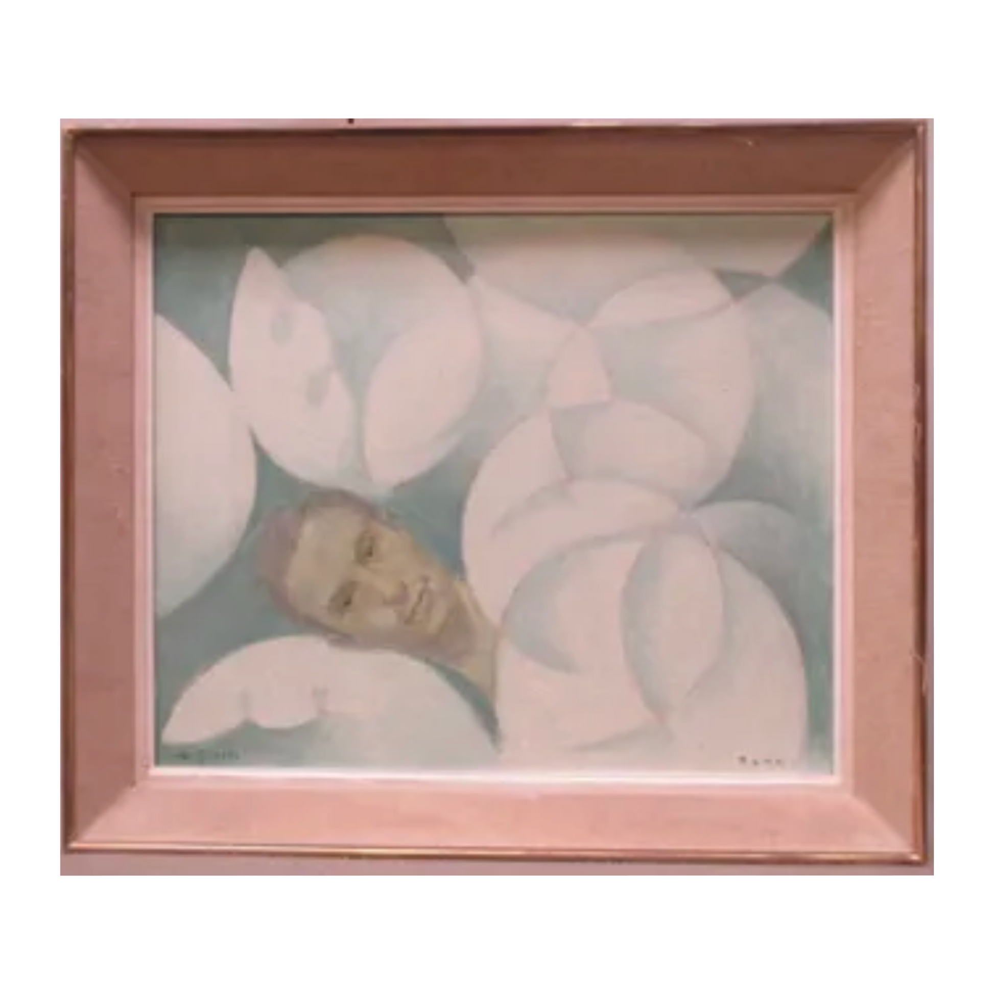 Le Fils de Marc Vaux huile sur toile Benn portrait masculin art moderne français 76x65 cm 800 euros