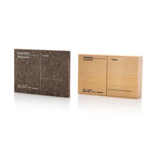 Cartes Postales sérigraphie Joseph Beuys feutre bois art conceptuel allemand performance 9x15x3 cm 350 euros