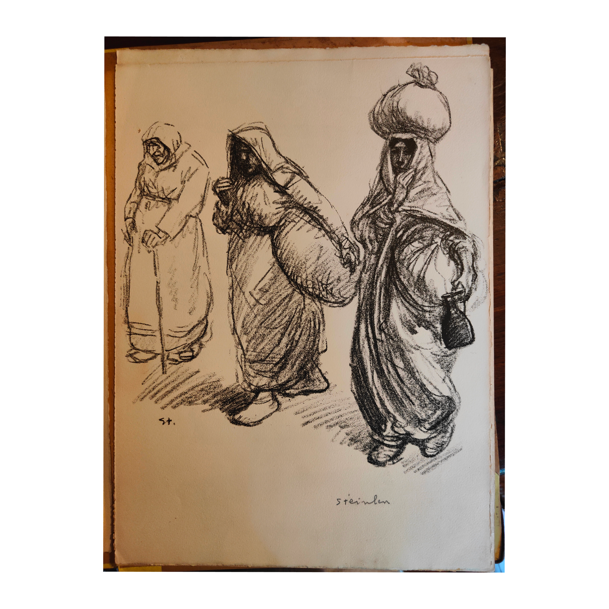 Femmes serbes lithographie Théophile Steinlen portraits féminins scène quotidienne culture serbe art graphique XIXe siècle
