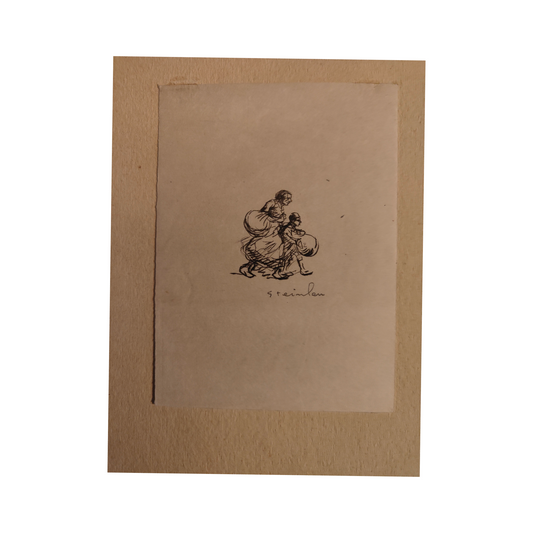 Remarque 19 lithographie Théophile Steinlen illustration artistique scène urbaine personnages art graphique XIXe-XXe siècle

