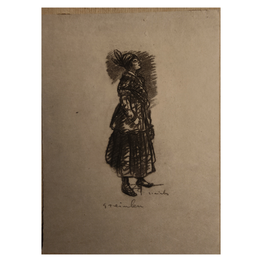 Remarque 75 gravure Théophile Steinlen illustration artistique scène urbaine personnages art graphique XIXe-XXe siècle
