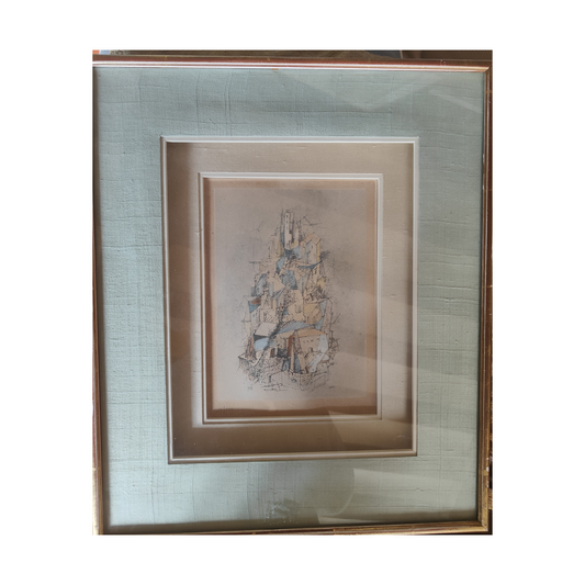 Composition gravure estampe rehaussée Wols Otto art abstrait informel allemand 1993 37x44 cm 650 euros