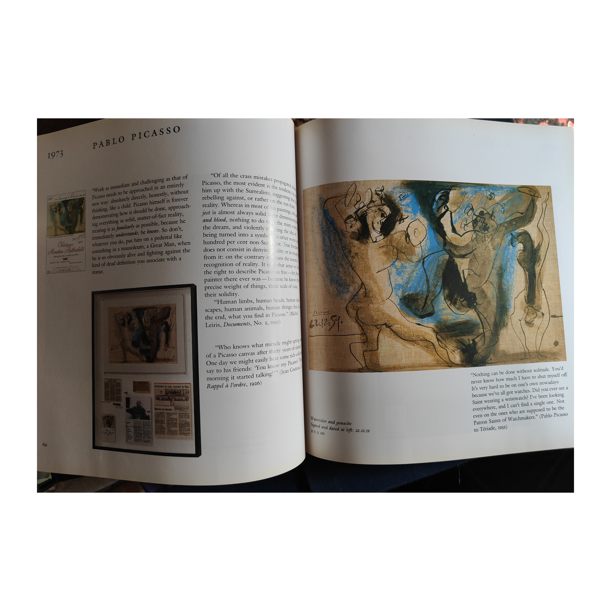 Paintings for the Labels Mouton Rothschild livre d'art étiquettes vin collection Mouton 1983 authentique