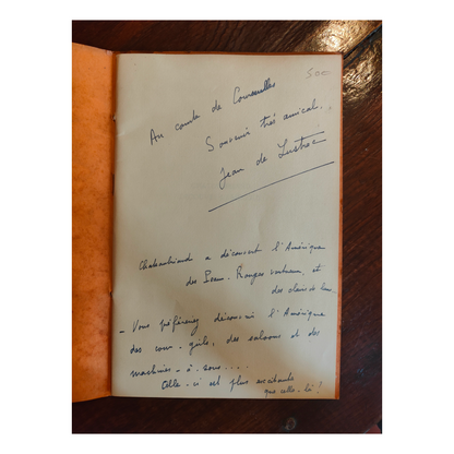 Chateaubriand découvre l'Amérique livre Baron de Lustrac dédicacé littérature française voyage Amérique 1958 authentique