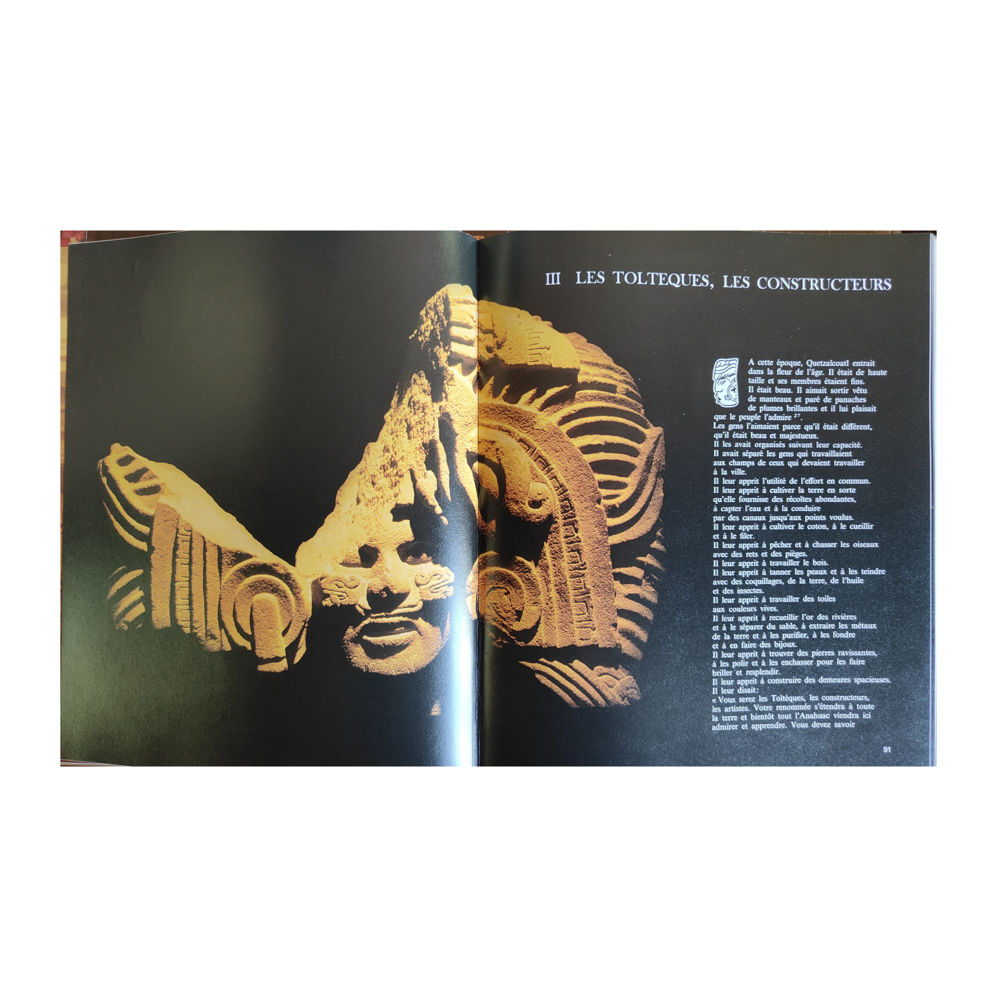 Quetzalcoatl livre d'art José Lopez Portillo art précolombien mexicain mythologie aztèque authentique