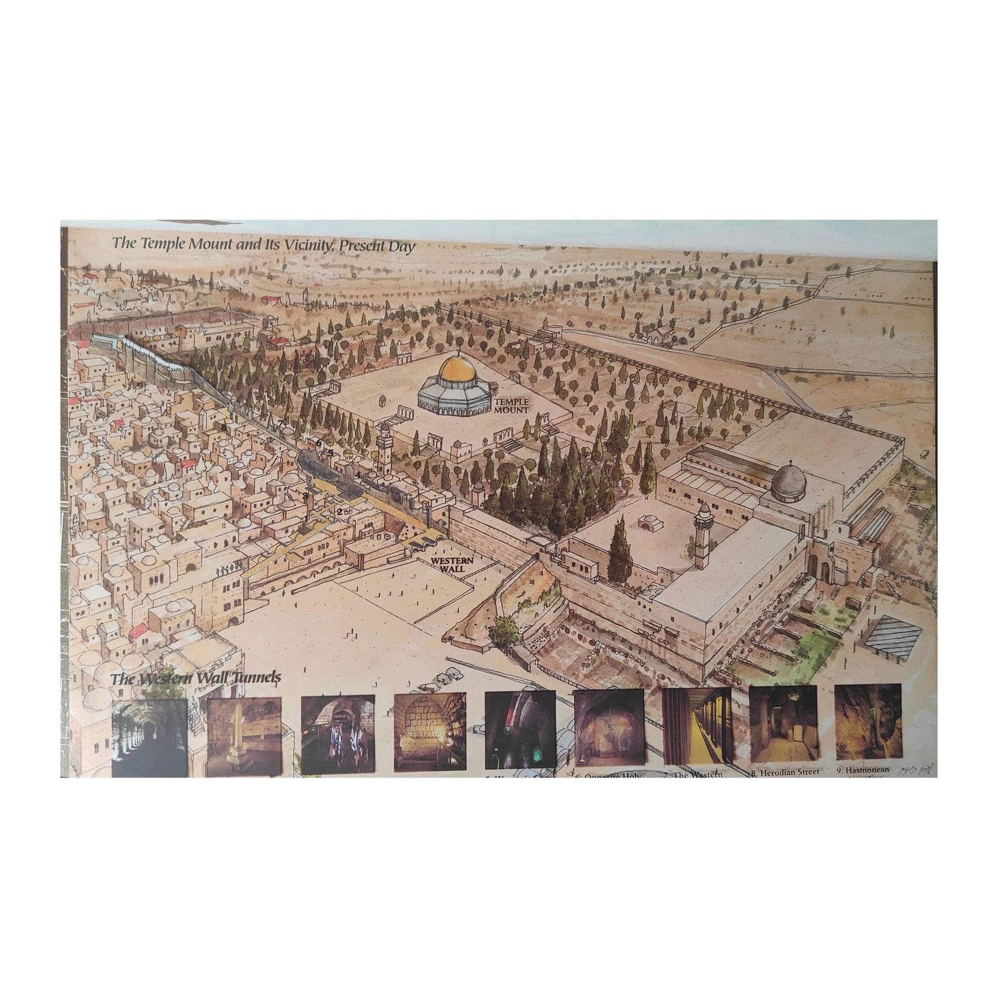 Image traitée - Livre Rare - Touching the Stones of Our Heritage: The Western Wall Tunnels – Dan Bahat (2002)