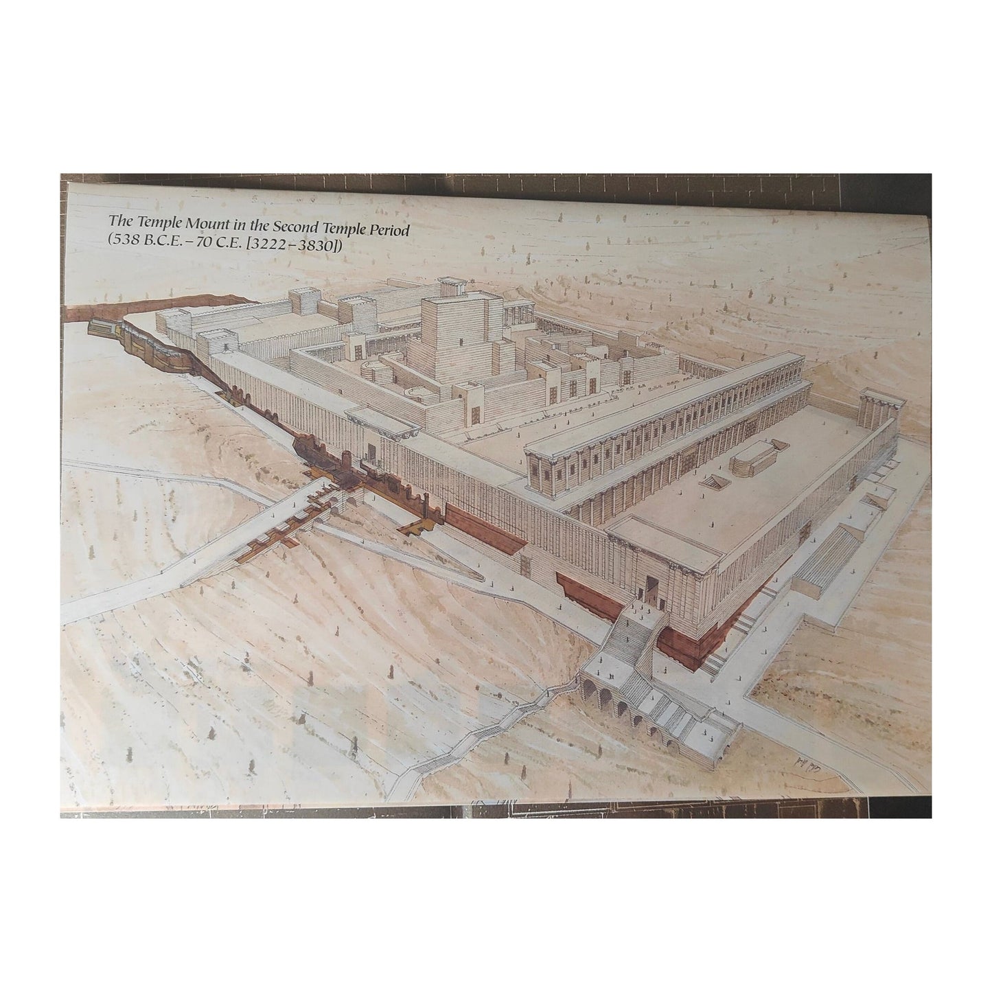 Image traitée - Livre Rare - Touching the Stones of Our Heritage: The Western Wall Tunnels – Dan Bahat (2002)