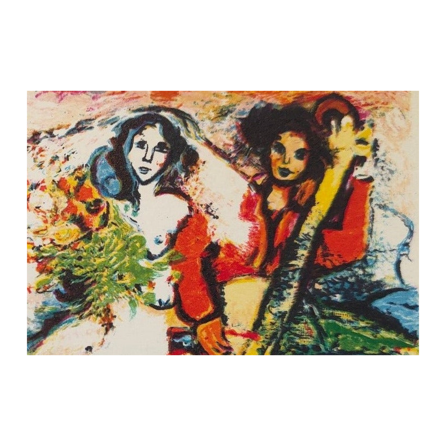 Suite de 16 cartes lithographiées en couleurs de Raya Sorkine, lithographies originales signées au crayon et numérotées 4/50, ensemble d’estampes non encadrées.
