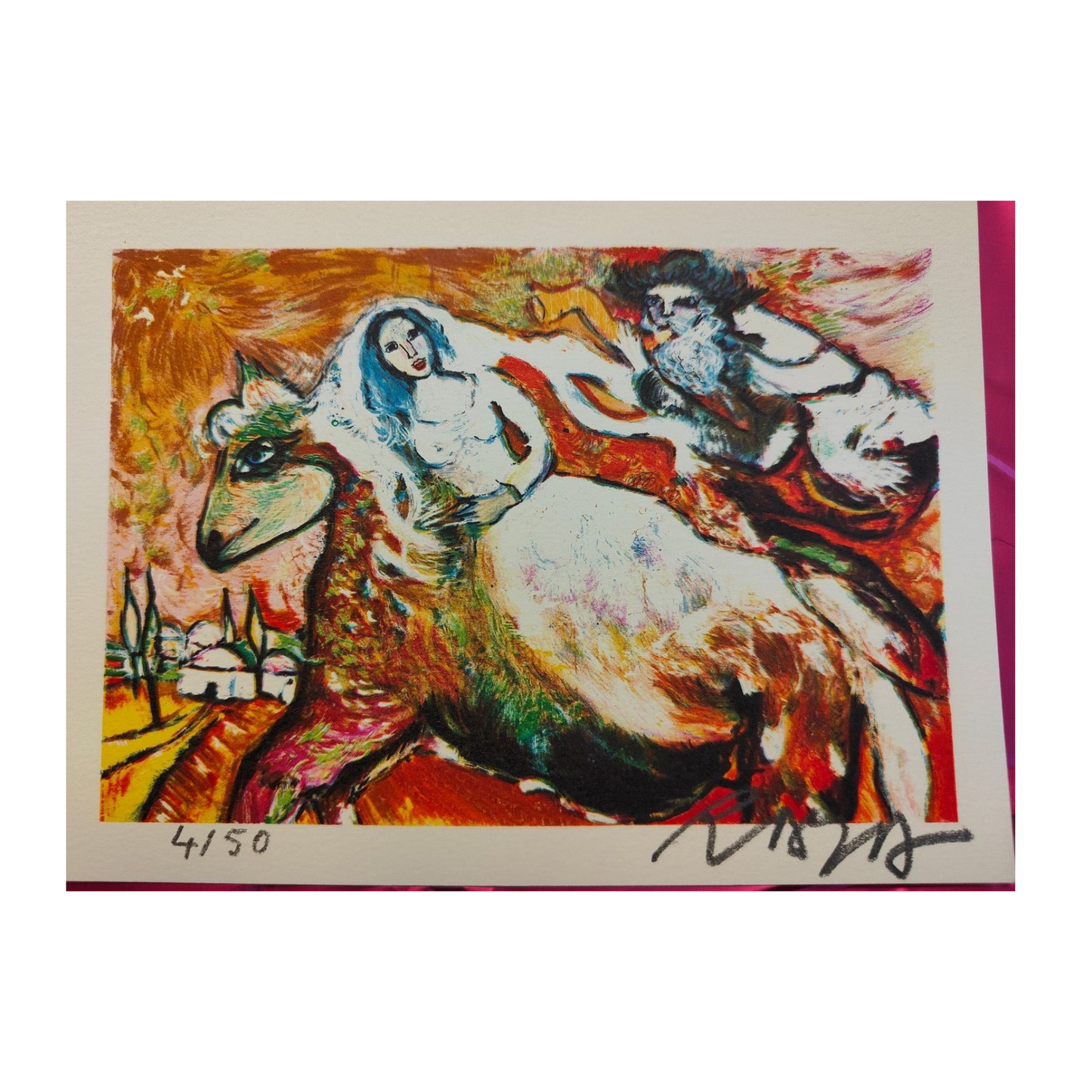 Suite de 16 cartes lithographiées en couleurs de Raya Sorkine, lithographies originales signées au crayon et numérotées 4/50, ensemble d’estampes non encadrées.
