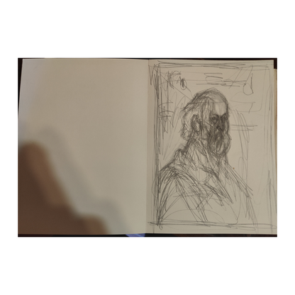 Invitation d’exposition de la Galerie Claude Bernard accompagnée d’une héliogravure de Giacometti et de son catalogue d’origine, ensemble rare illustrant l’esthétique épurée et expressive de l’artiste.
