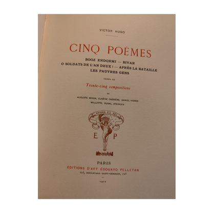 5 Poèmes de V. Hugo (Centenaire) - Victor Hugo (1902)