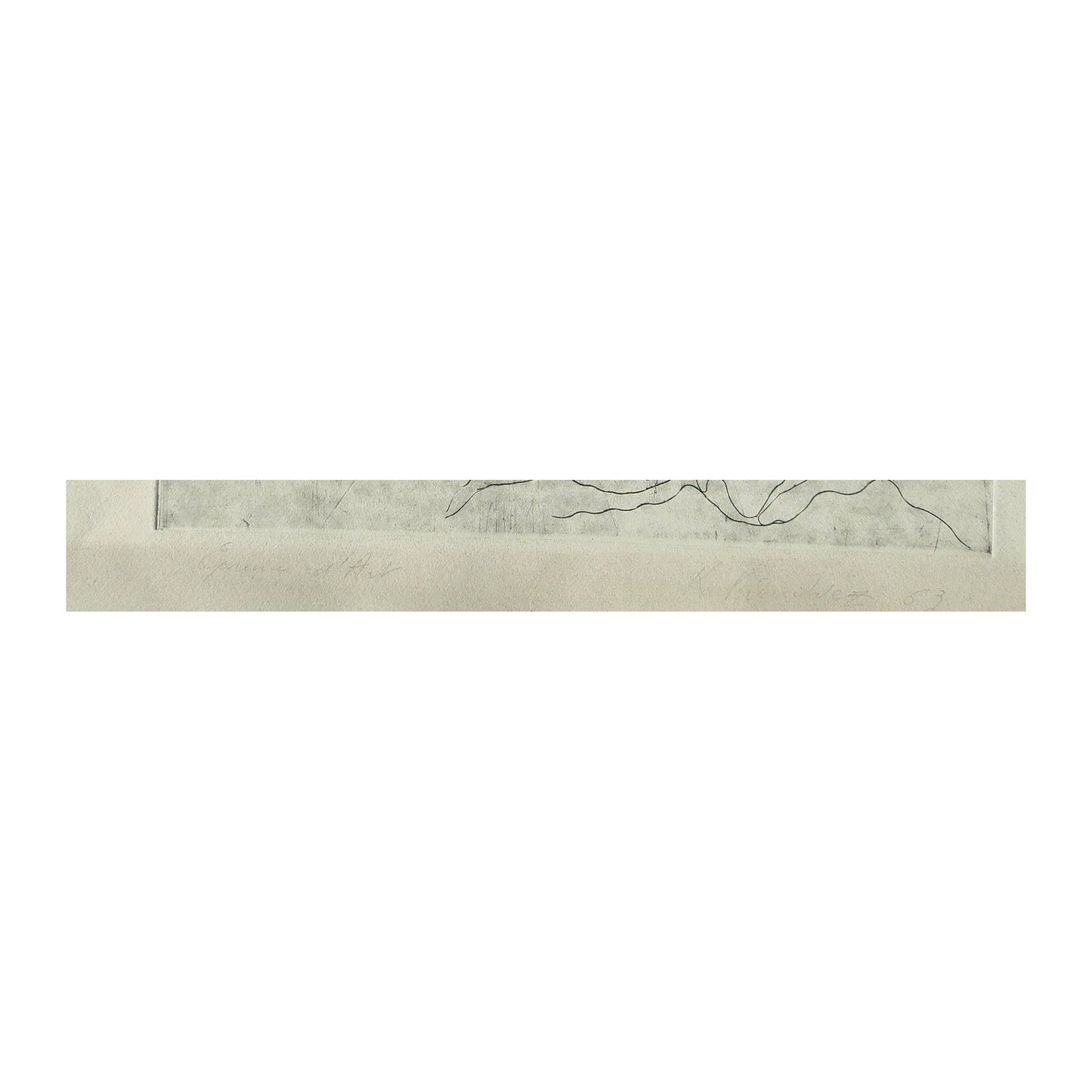 Gravure abstraite en noir et blanc de Serge Kantorowitz, eau-forte originale épreuve d’artiste signée et justifiée