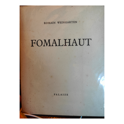 Fomalhaut livre art Romain Weingarten Camille Bryen eaux-fortes exemplaire 40/57 pur fil Arches 350 euros