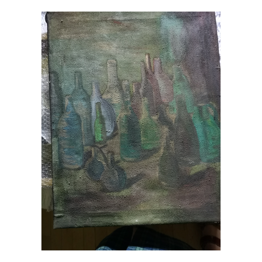Alkoholismens peinture à l'huile Glenbo scène sociale thème alcoolisme art contemporain
