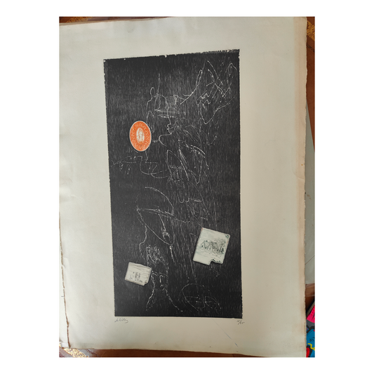 Lithographie Zwy Milshtein œuvre graphique contemporaine composition artistique art moderne
