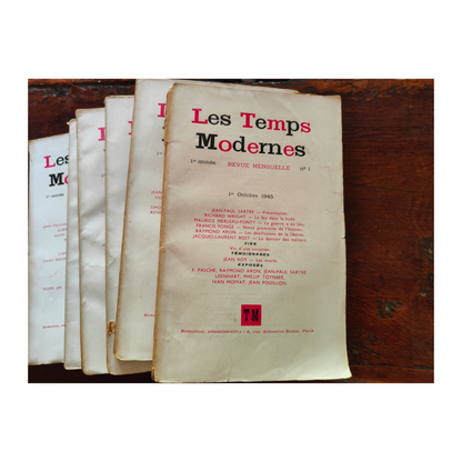 Revue Les Temps Modernes Sartre de Beauvoir Aron philosophie existentialisme littérature française 250 euros