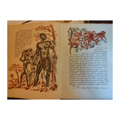 Feli et M'bala livre d'art Pierre Mille Alexandre Jacovleff art colonial africain 1938 25x29 cm authentique