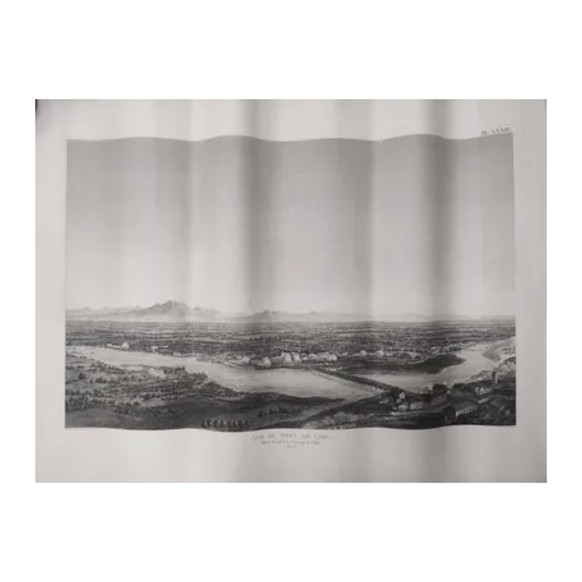 Le Pont de Lodi gravure eau-forte d'après Bagetti paysage urbain pont italien art graphique 102x70 cm
