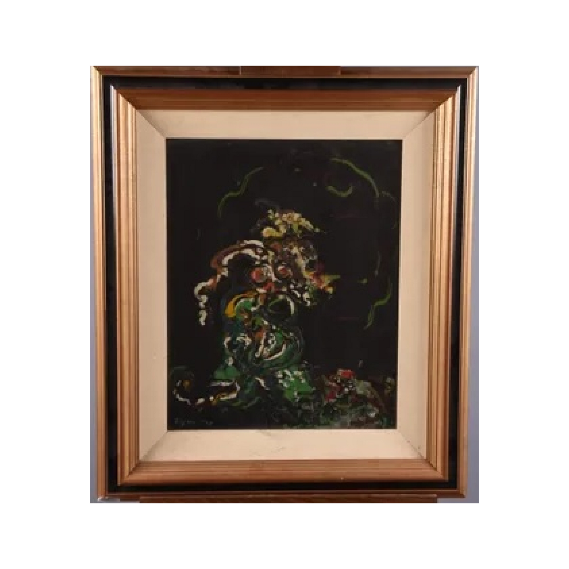 Composition huile sur panneau Lipa Drojevic art abstrait moderne 1949 48x38 cm 750 euros