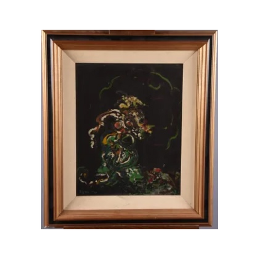 Composition huile sur panneau Lipa Drojevic art abstrait moderne 1949 48x38 cm 750 euros