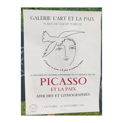 Image traitée - Affiche exposition Picasso et la paix-Mourlot
