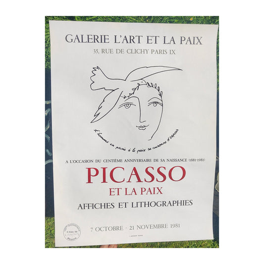 Image traitée - Affiche exposition Picasso et la paix-Mourlot