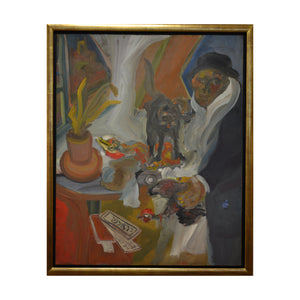 Homme au poulet et au chat - Kantorowicz Serge (1942-2022)