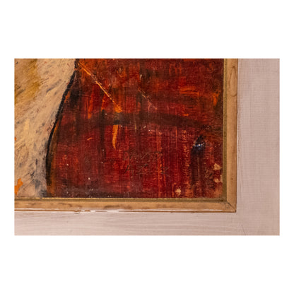 Bistro huile sur papier David Azuz scène de café art contemporain 450 euros