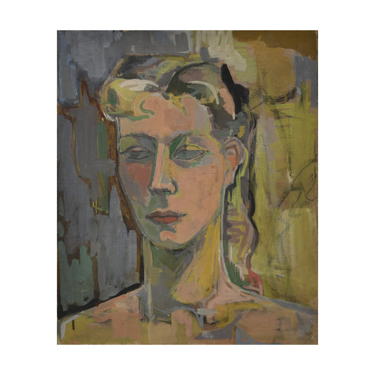 Portrait de Femme huile sur toile Marianne Spier-Donati portrait féminin art moderne 38x46 cm 600 euros