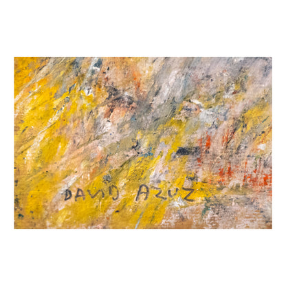 Scène de rue huile sur papier David Azuz scène urbaine art contemporain 450 euros