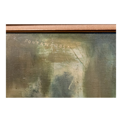 L'Arrivée des Chars huile Lucien Fontanarosa scène militaire art moderne français 97x76 cm 1500 euros encadré
