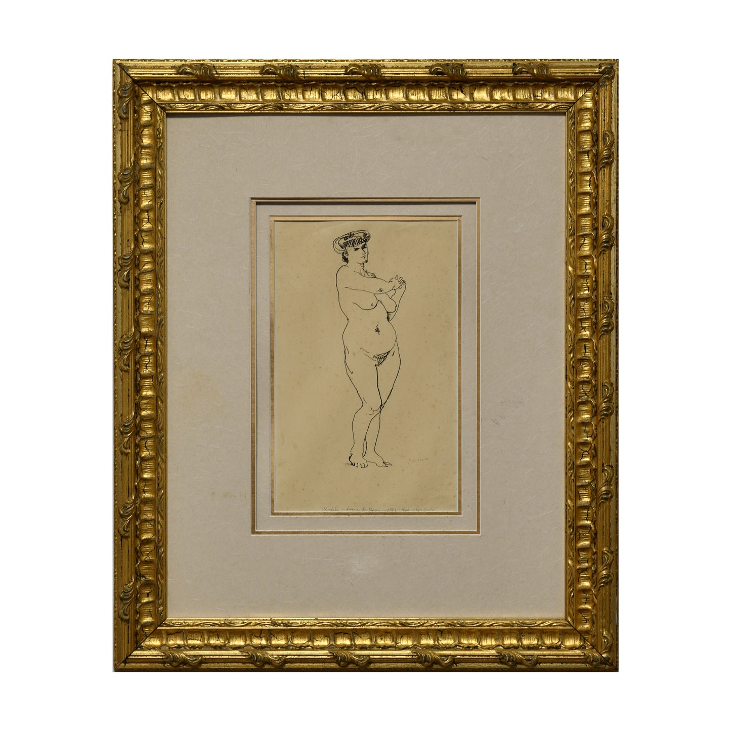Nu dessin Jules Pascin École de Paris nu artistique art moderne français 52x64 cm 1500 euros authentique