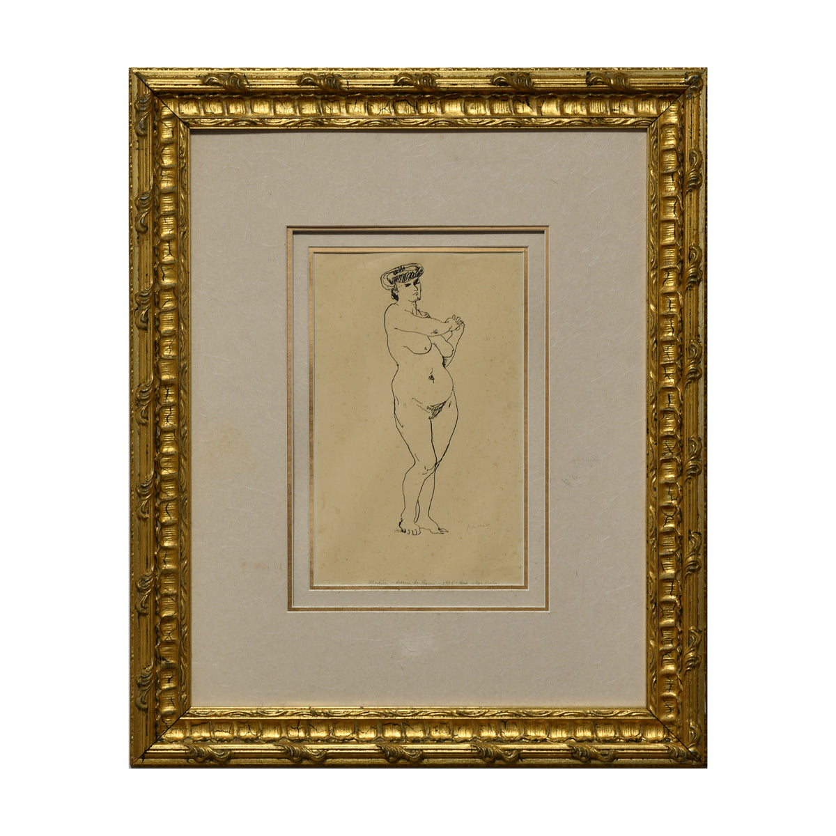 Nu dessin Jules Pascin École de Paris nu artistique art moderne français 52x64 cm 1500 euros authentique