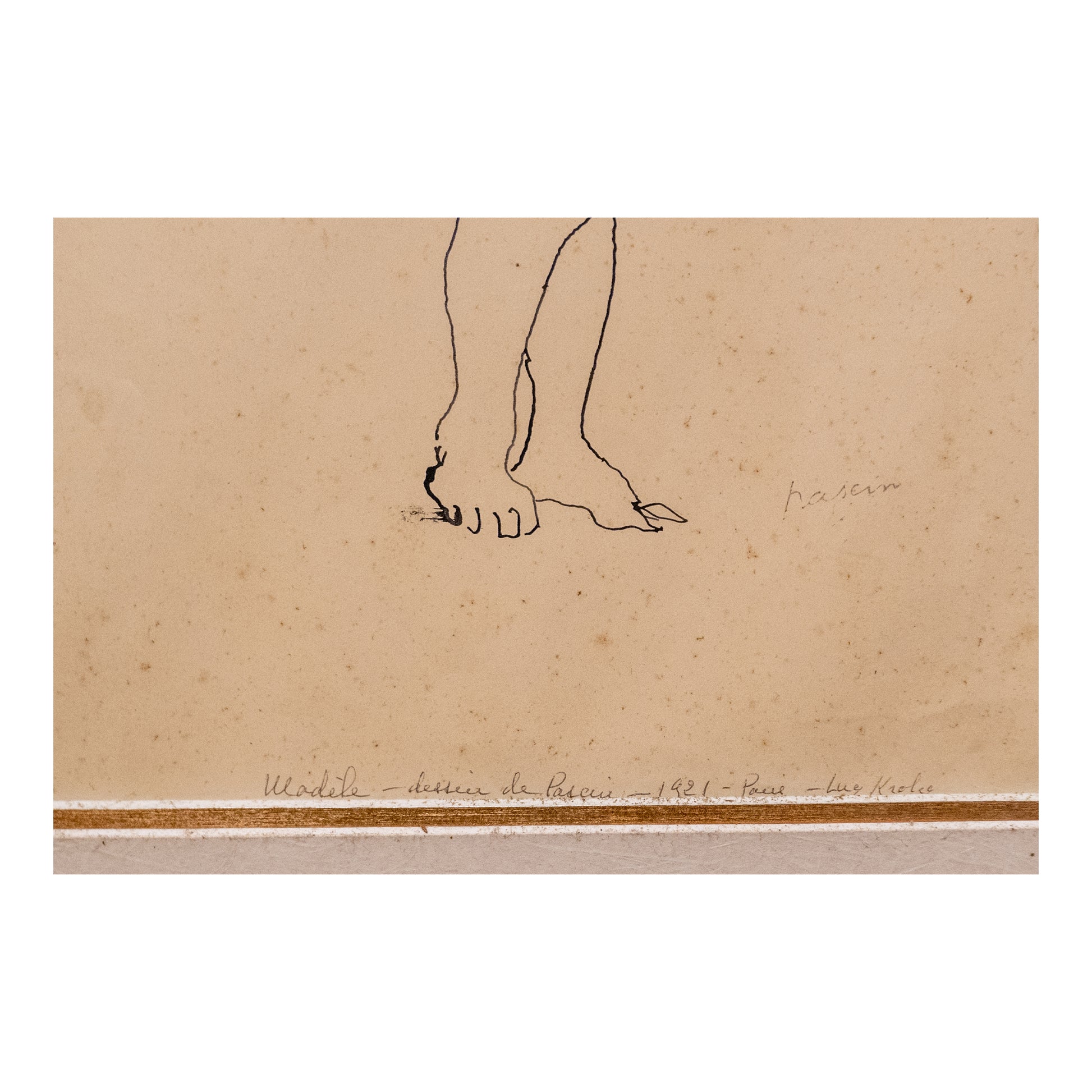 Nu dessin Jules Pascin École de Paris nu artistique art moderne français 52x64 cm 1500 euros authentique
