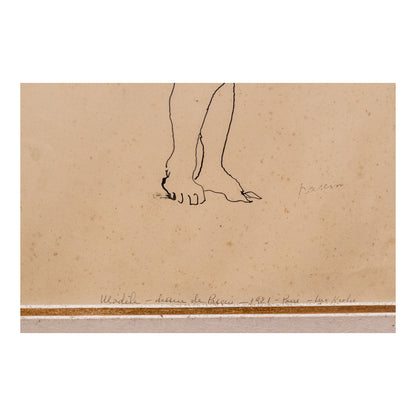 Nu dessin Jules Pascin École de Paris nu artistique art moderne français 52x64 cm 1500 euros authentique