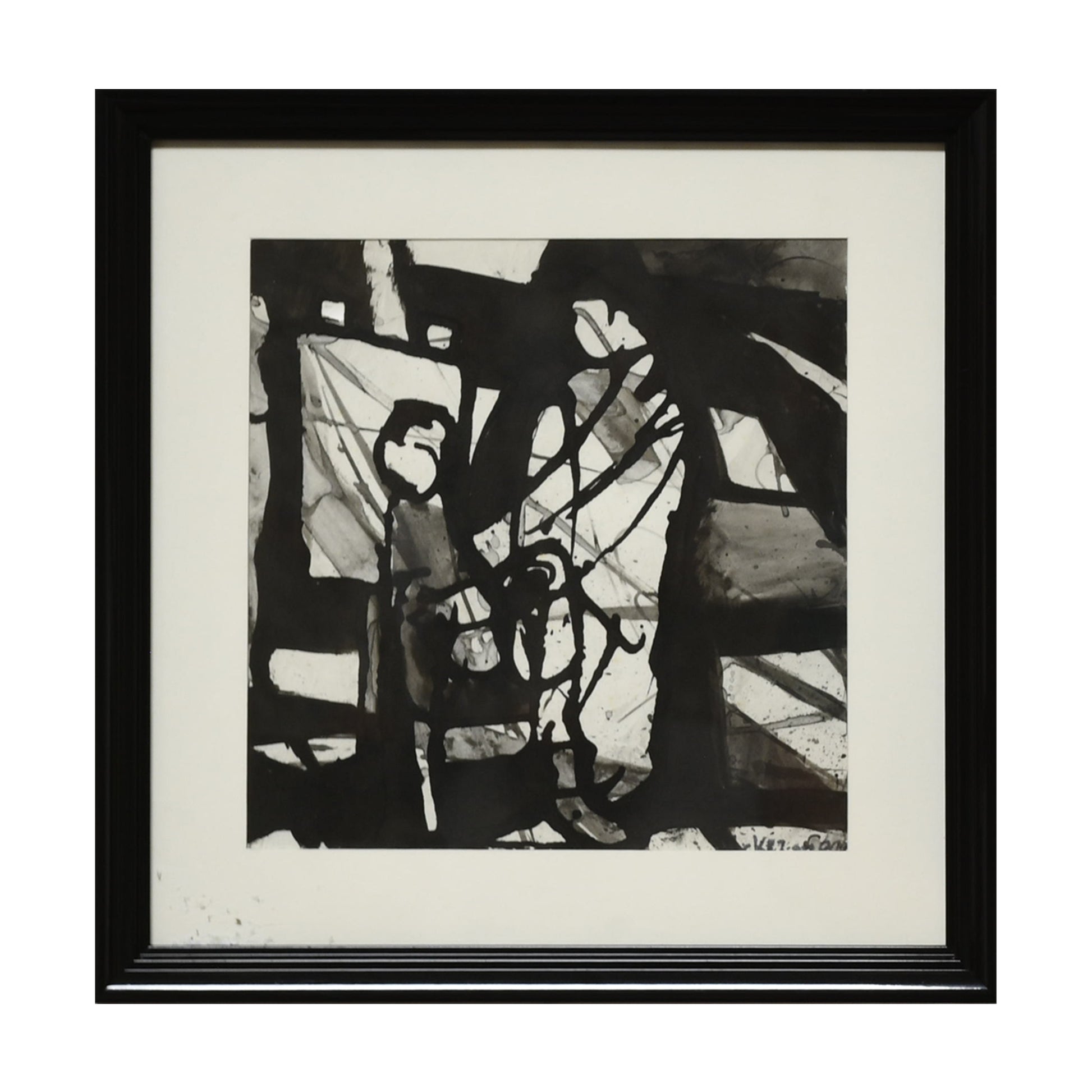 Constellation dessin encre Paul Ackerman composition abstraite art moderne français 350 euros
