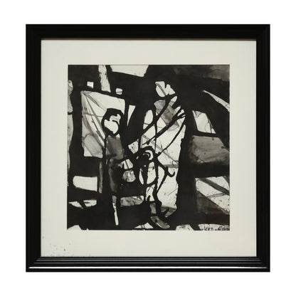Constellation dessin encre Paul Ackerman composition abstraite art moderne français 350 euros