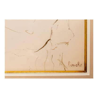 Portrait de Katia Granoff dessin crayon Georges Bouche portrait féminin galeriste art moderne français authentique 450 euros