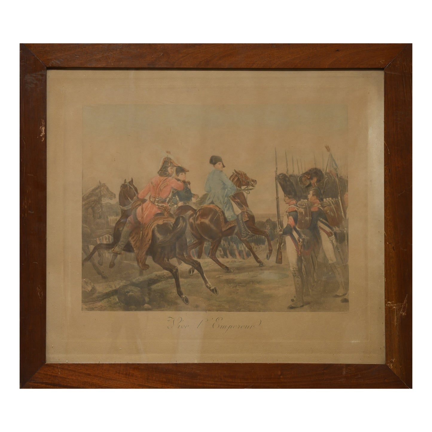 Vive l'Empereur gravure Horace Vernet et Massard scène historique militaire hommage Napoléon art graphique
