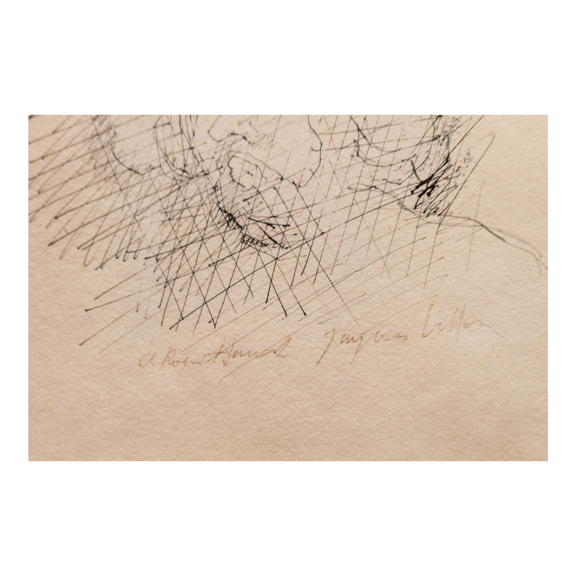 Portrait d'homme dessin Jacques Villon encre sur papier portrait masculin art graphique contemporain 750 euros
