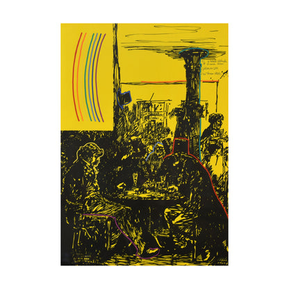 Série noire lithographie Gérard Fromanger art contemporain français pop art 1970 70x92 cm 750 euros
