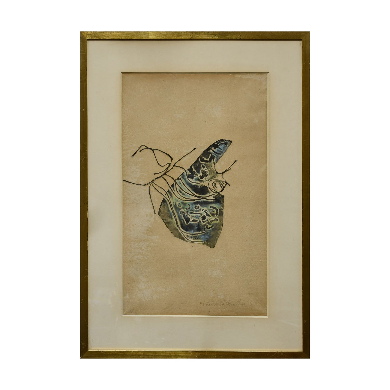 Perception 1953 lithographie Claire Falkenstein art abstrait américain sculpture 1953 51x73 cm 600 euros